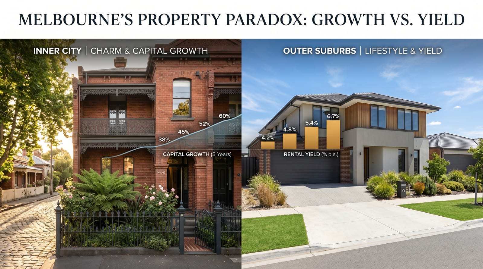Capital growth vs rental yield Melbourne: what the 2026 data says